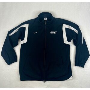 Vintage Nike Dri Fit Mens Army Equipment Track Jacket Full Zip Black White L